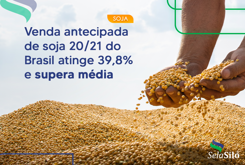 Venda antecipada de soja 20/21 do Brasil atinge 39,8% e supera média