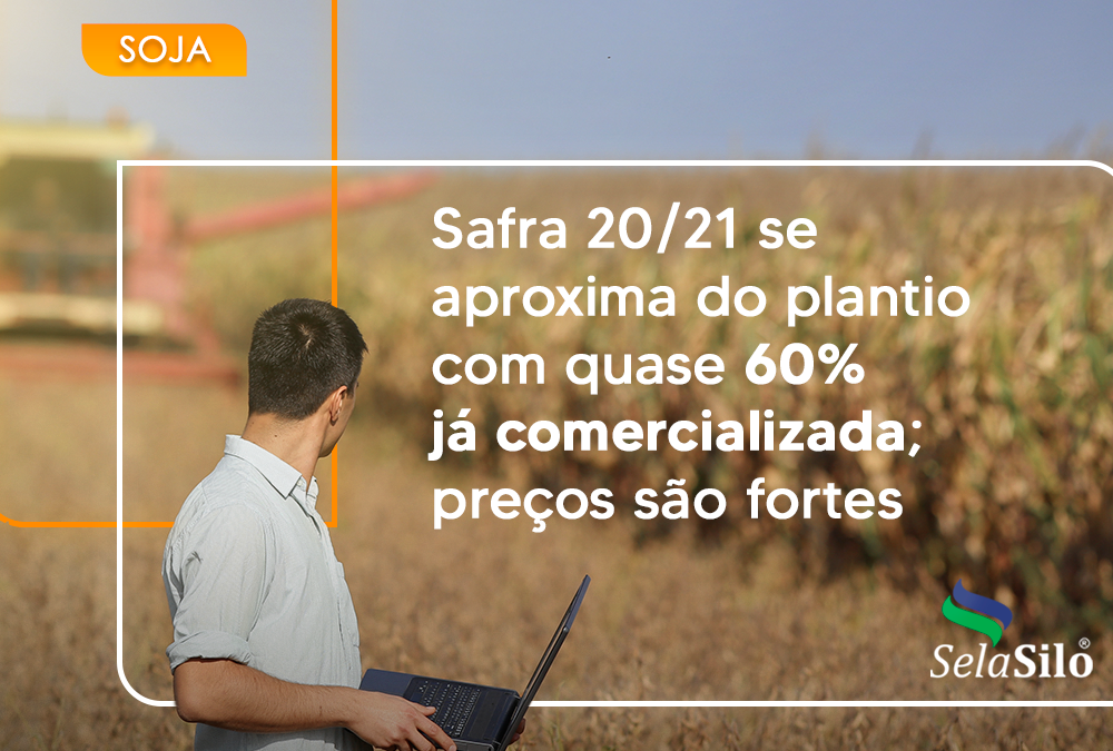 Safra 20/21 se aproxima do plantio com quase 60% já comercializada; preços são fortes