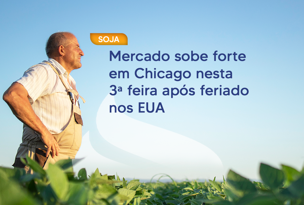 Mercado sobe forte em Chicago nesta 3ª feira após feriado nos EUA