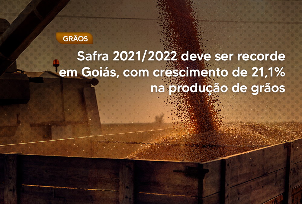 Safra 2021/2022 deve ser recorde em Goiás, com crescimento de 21,1% na produção de grãos