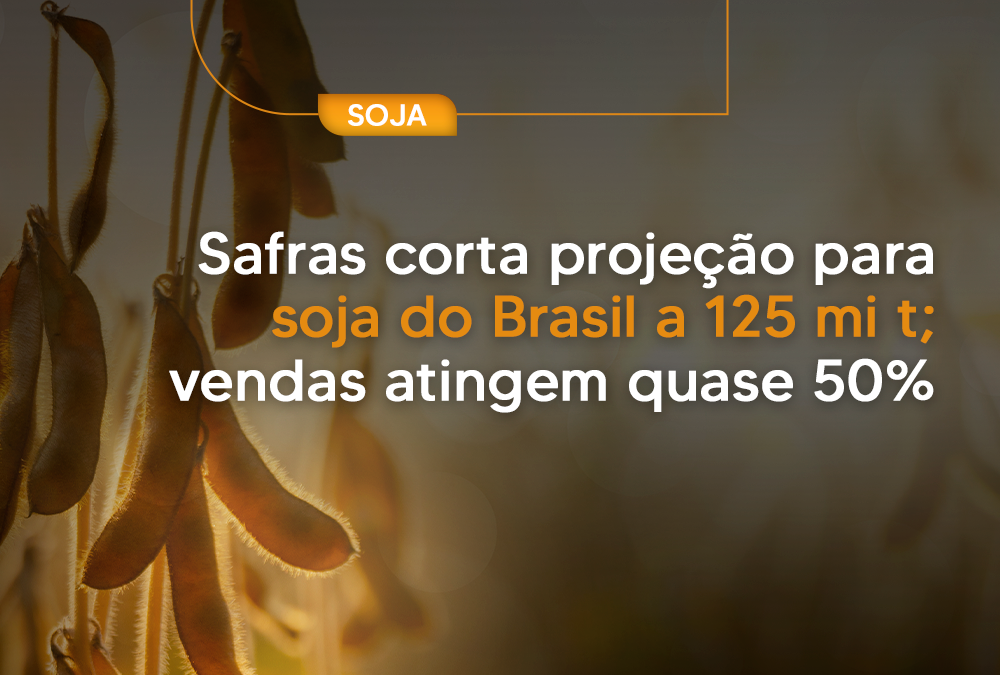 Safras corta projeção para soja do Brasil a 125 mi t; vendas atingem quase 50%